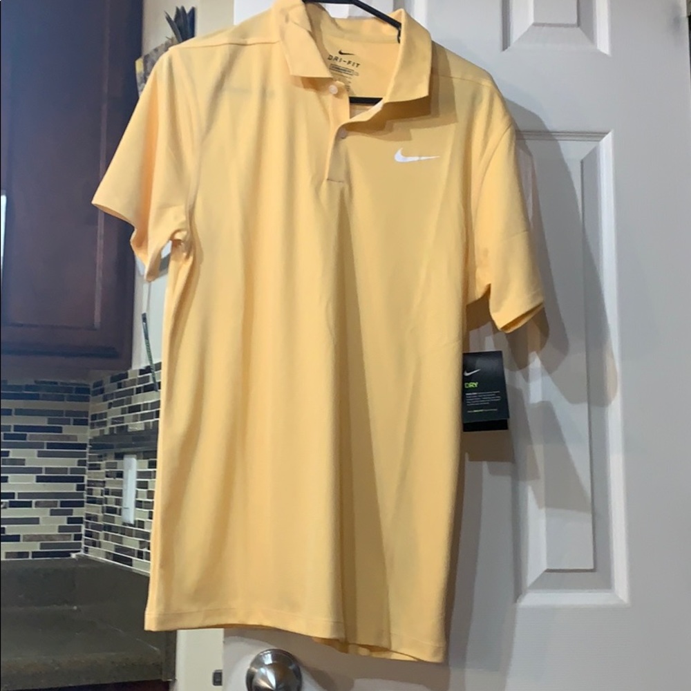 Nike DRY fit Men’s Golf Polo Yellow Size S